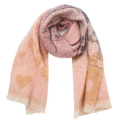 Liliana™ | Heart Jacquard Winter Scarf