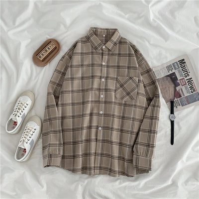 Evelyn™ | Baggy-Fit Flannel Overhemd