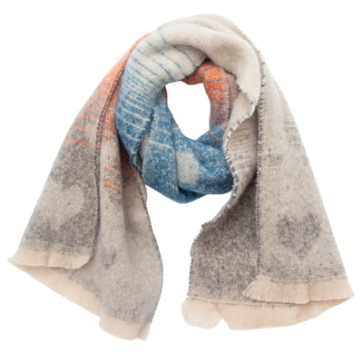 Liliana™ | Heart Jacquard Winter Scarf