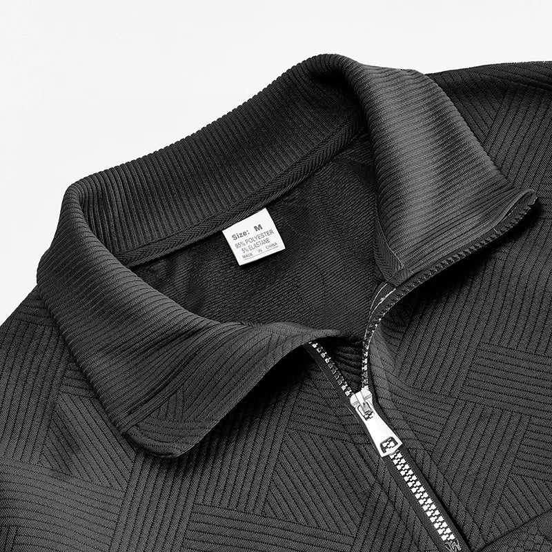 Lars™ | Premium Jacquard Zipper Trui