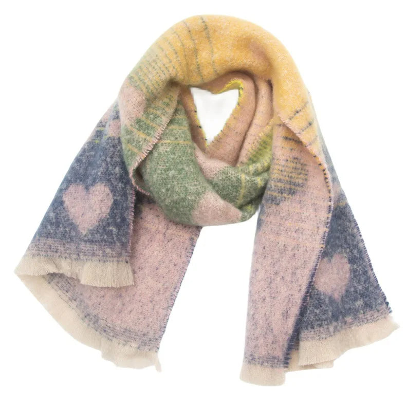 Liliana™ | Heart Jacquard Winter Scarf