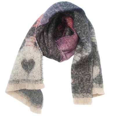 Liliana™ | Heart Jacquard Winter Scarf