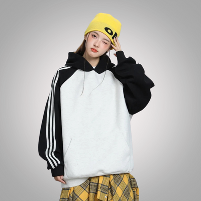 Misaki™ 美咲 | Gestreepte Oversized Hoodie