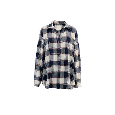 Amelia™ | Oversized Tartan Katoenen Cardigan