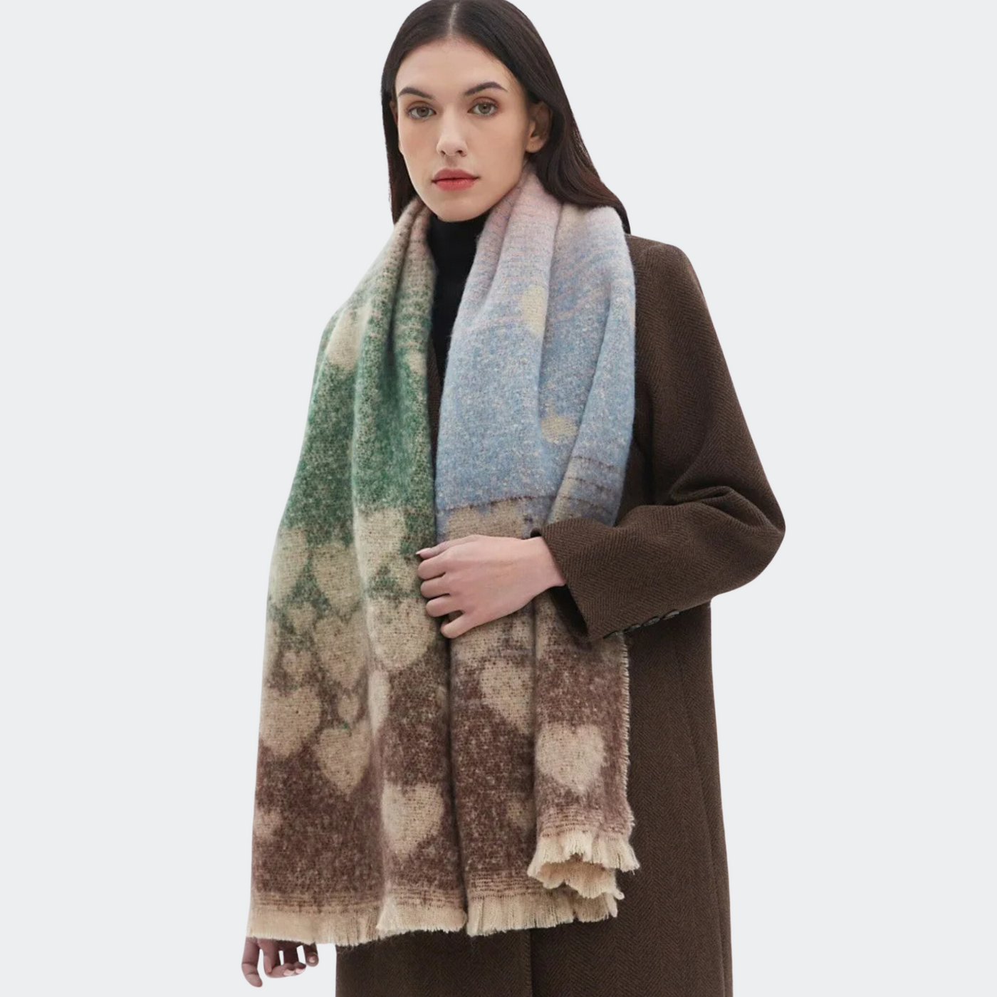 Liliana™ | Heart Jacquard Winter Scarf