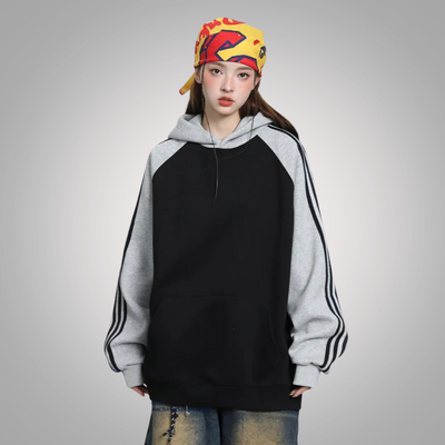 Misaki™ 美咲 | Gestreepte Oversized Hoodie