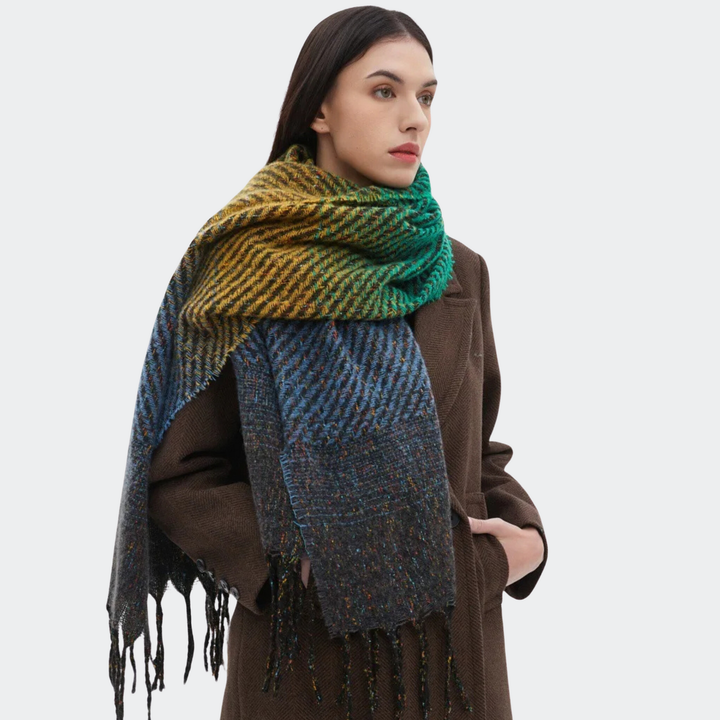 Eloise™ | European-Inspired Gradient Tassel Scarf