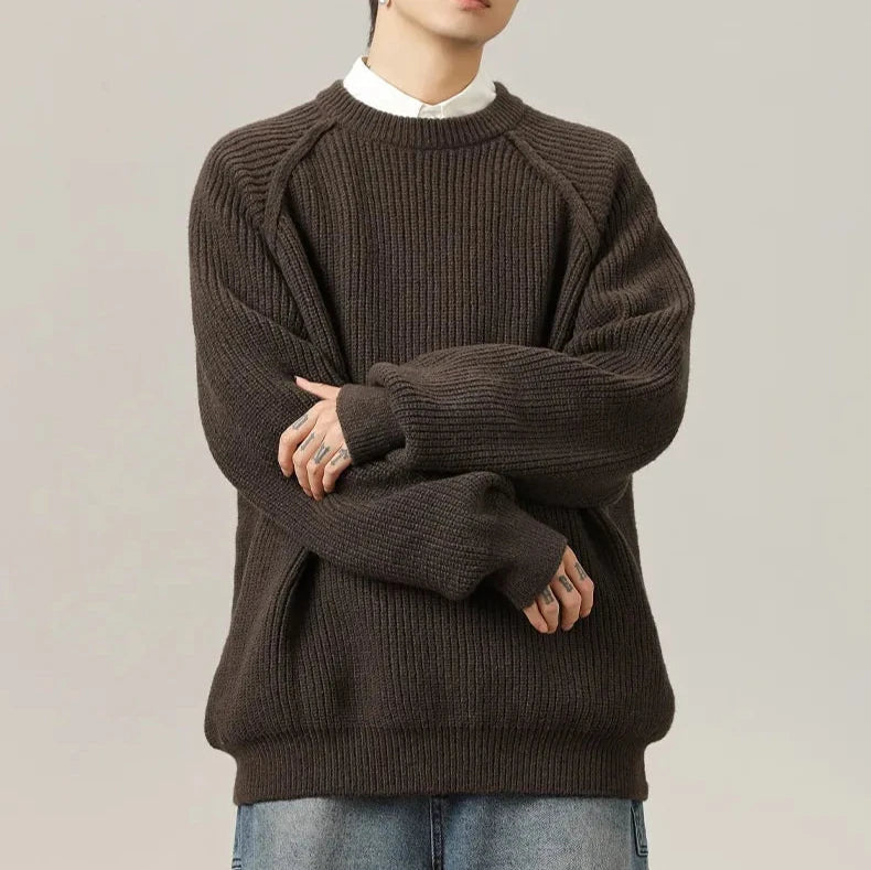 Seojoon™ 서준 | Gestructureerde Baggy hals trui