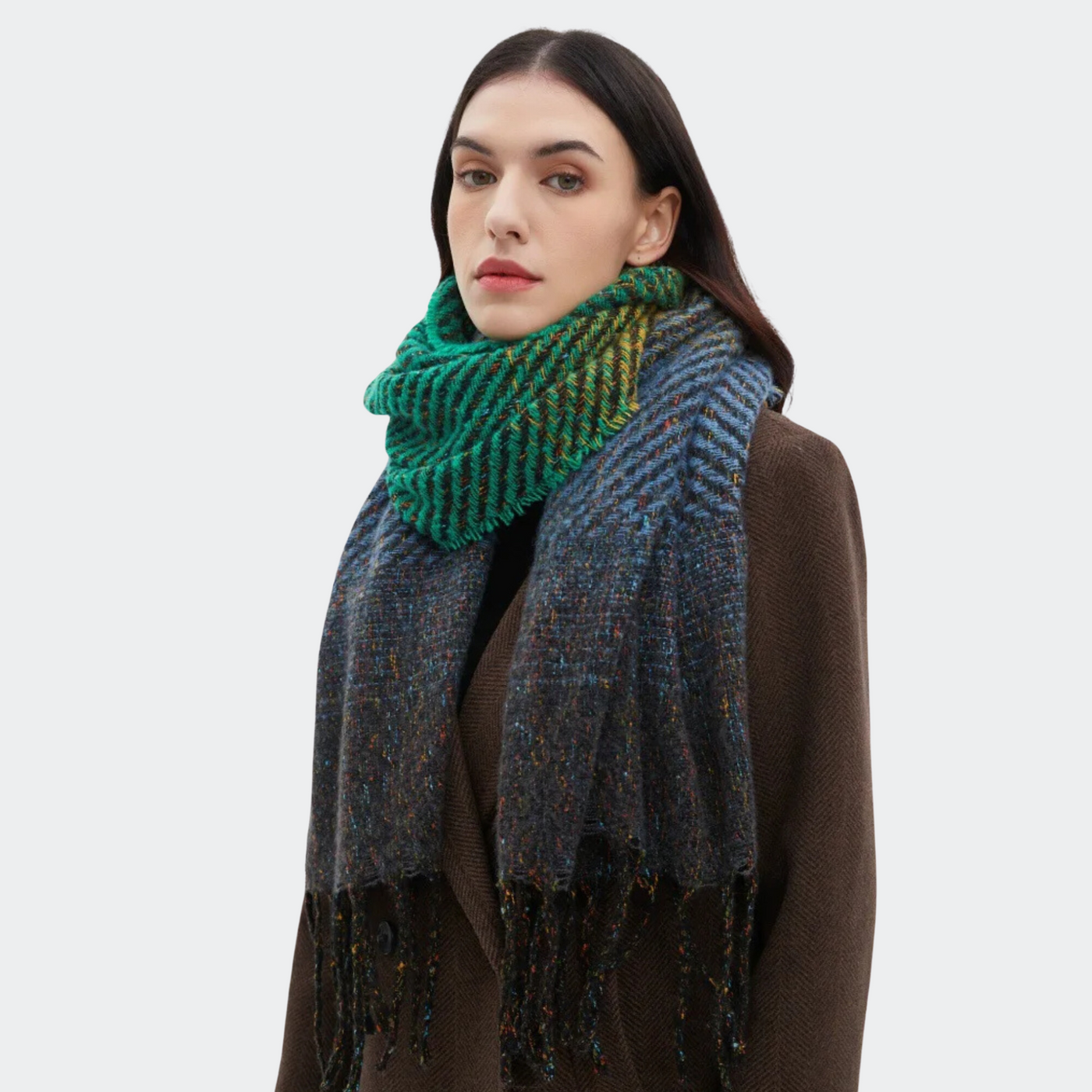 Eloise™ | European-Inspired Gradient Tassel Scarf