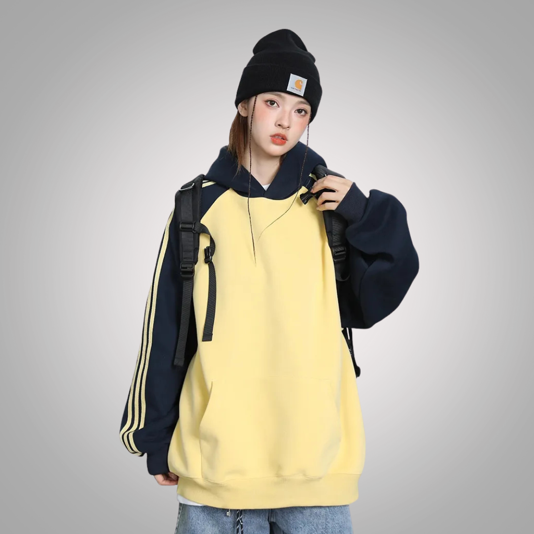 Misaki™ 美咲 | Gestreepte Oversized Hoodie