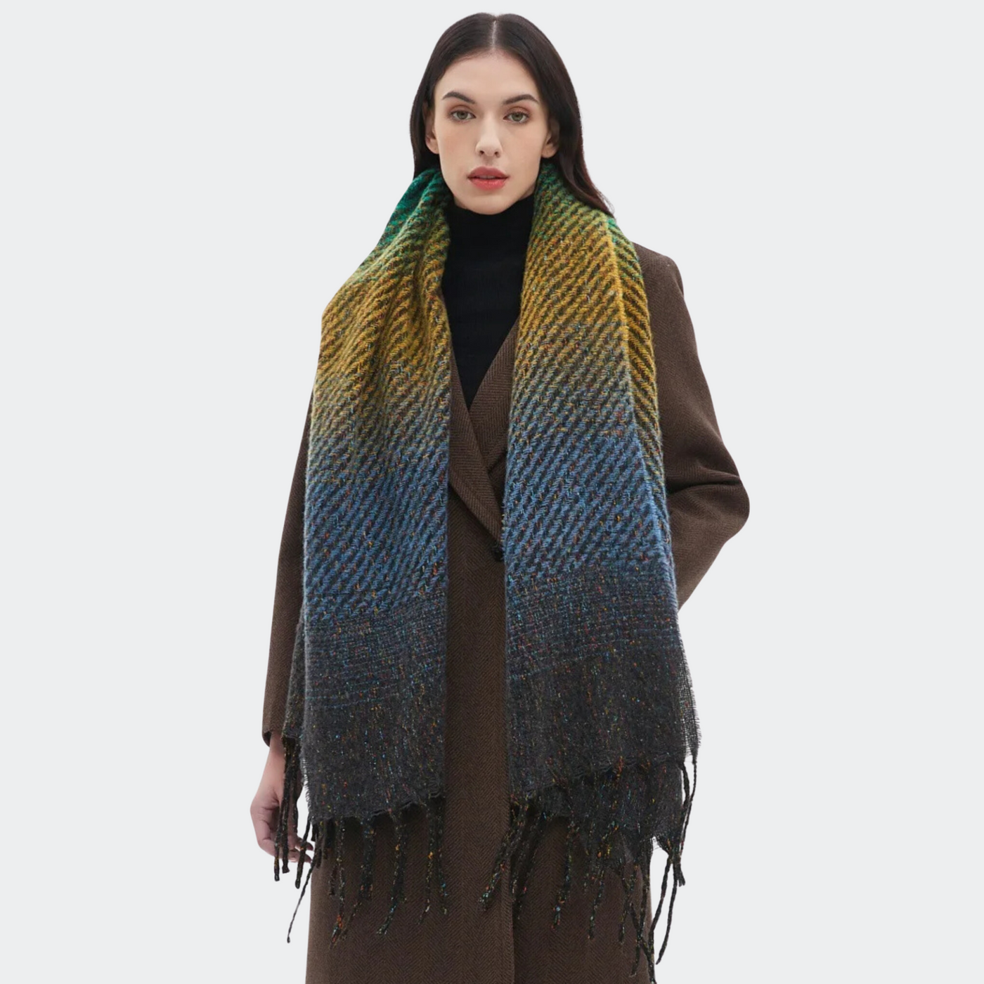 Eloise™ | European-Inspired Gradient Tassel Scarf